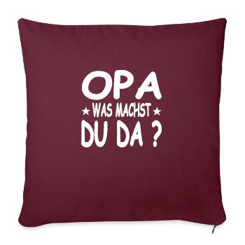 Opa - Sofakissenbezug 45 x 45 cm - Burgunderrot - Vorne
