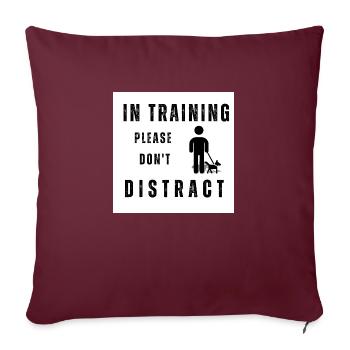 Dog training - Sofa pillowcase 17,3'' x 17,3'' (45 x 45 cm) - burgundy - Front