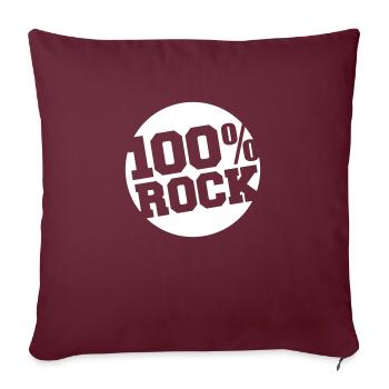 100% Percent Rock Heavy Metal Musique Texte Logo Fun - Housse de coussin décorative 45 x 45 cm - bordeaux - Devant
