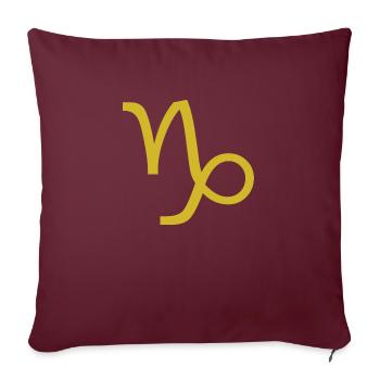 Sternzeichen Steinbock, exklusives T-Shirt Design - Sofakissenbezug 45 x 45 cm - Burgunderrot - Vorne