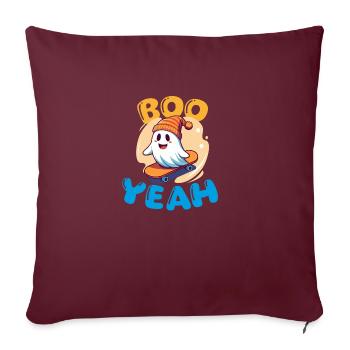 BooYeah Motif d’Halloween amusant - Housse de coussin décorative 45 x 45 cm - bordeaux - Devant
