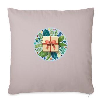 Cadeau de Noël - Housse de coussin décorative 45 x 45 cm - taupe clair - Devant