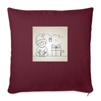 Santa's Baby Christmas - Sofa pillowcase 17,3'' x 17,3'' (45 x 45 cm) - burgundy - Front