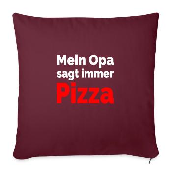 Pizza - Sofakissenbezug 45 x 45 cm - Burgunderrot - Vorne