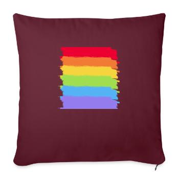 Chemise arc-en-ciel - Housse de coussin décorative 45 x 45 cm - bordeaux - Devant