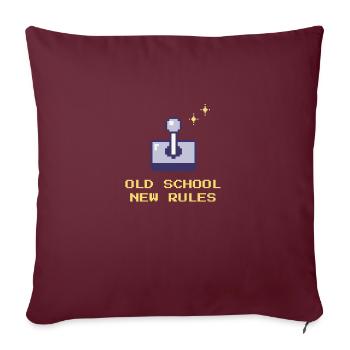 Alte Schule, neue Regeln - Sofakissenbezug 45 x 45 cm - Burgunderrot - Vorne