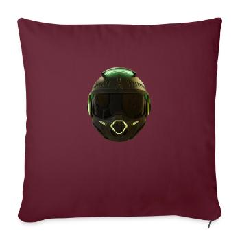 Schlanker futuristischer Helm - Sofakissenbezug 45 x 45 cm - Burgunderrot - Vorne