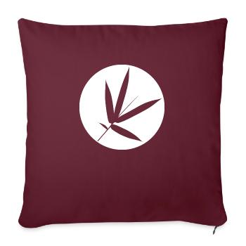 bamboo leaf - Sofa pillowcase 17,3'' x 17,3'' (45 x 45 cm) - burgundy - Front