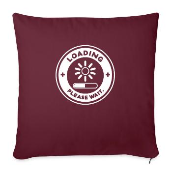 Loading Please Wait - Sofa pillowcase 17,3'' x 17,3'' (45 x 45 cm) - burgundy - Front