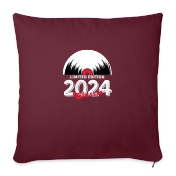 Limited edition 2024 Classic vinyle - Housse de coussin décorative 45 x 45 cm - bordeaux - Devant