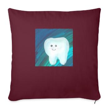 Tooth Type - Sofa pillowcase 17,3'' x 17,3'' (45 x 45 cm) - burgundy - Front