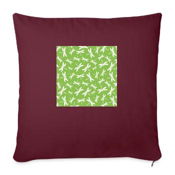 Die Libelle der Natur La libellule de la nature - Housse de coussin décorative 45 x 45 cm - bordeaux - Devant