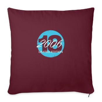 18 ans d’âge Edition limitée - Housse de coussin décorative 45 x 45 cm - bordeaux - Devant