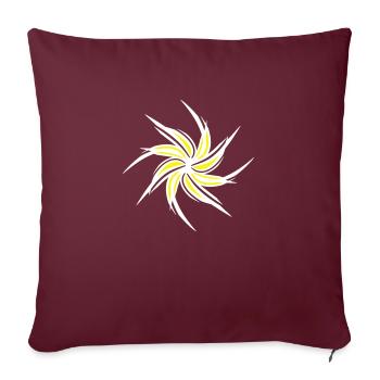 Tourbillon Fleur Printemps Eté Fleurs Fine Art - Housse de coussin décorative 45 x 45 cm - bordeaux - Devant