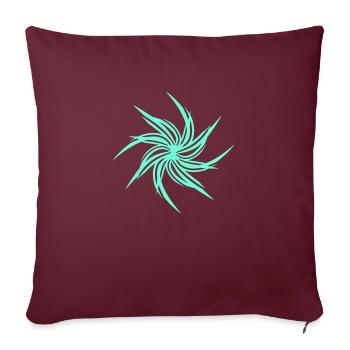 Tourbillon Fleur Printemps Eté Fleurs Fine Art - Housse de coussin décorative 45 x 45 cm - bordeaux - Devant