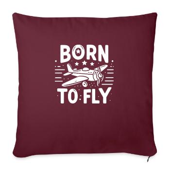 Born to Fly - Sofa pillowcase 17,3'' x 17,3'' (45 x 45 cm) - burgundy - Front