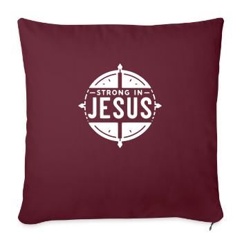 Fort en Jésus - Housse de coussin décorative 45 x 45 cm - bordeaux - Devant