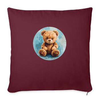 Favorite bear: Cuddle time guaranteed! - Sofa pillowcase 17,3'' x 17,3'' (45 x 45 cm) - burgundy - Front