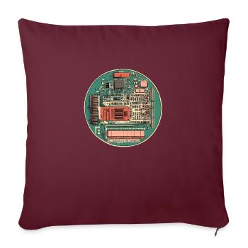 Circuits d’antan : la technologie en détail ! - Housse de coussin décorative 45 x 45 cm - bordeaux - Devant