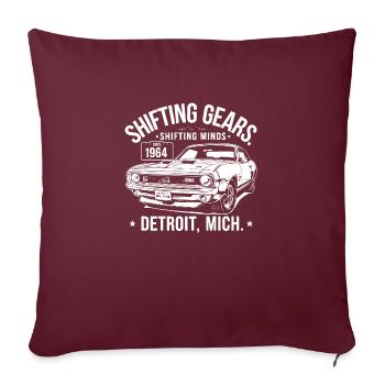 Changement de vitesse Classic Car 2 - Housse de coussin décorative 45 x 45 cm - bordeaux - Devant