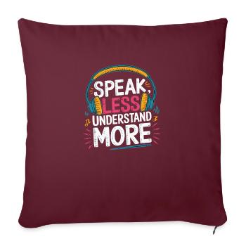 L’harmonie dans le silence - Housse de coussin décorative 45 x 45 cm - bordeaux - Devant
