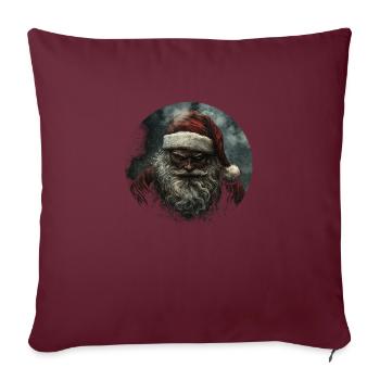 Dark Santa : Le mystérieux Noël ! - Housse de coussin décorative 45 x 45 cm - bordeaux - Devant