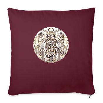 skull circle 2 - Sofa pillowcase 17,3'' x 17,3'' (45 x 45 cm) - burgundy - Front