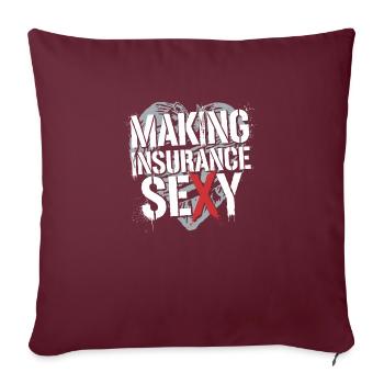 Fresh statement for the insurance world - Sofa pillowcase 17,3'' x 17,3'' (45 x 45 cm) - burgundy - Front