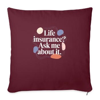Un dicton malin pour les courtiers d’assurance - Housse de coussin décorative 45 x 45 cm - bordeaux - Devant