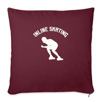 Roller - Housse de coussin décorative 45 x 45 cm - bordeaux - Devant