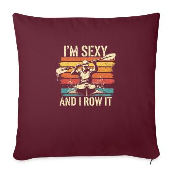 Drôle de dicton pour les amateurs de kayak - Housse de coussin décorative 45 x 45 cm - bordeaux - Devant