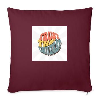 Trust the Universe Motivational Design - Sofa pillowcase 17,3'' x 17,3'' (45 x 45 cm) - burgundy - Front