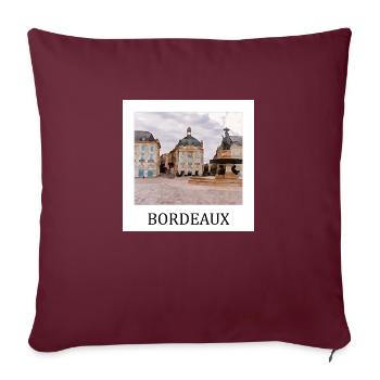 Bordeaux, France - Housse de coussin décorative 45 x 45 cm - bordeaux - Devant