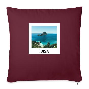 Ibiza - Sofa pillowcase 17,3'' x 17,3'' (45 x 45 cm) - burgundy - Front