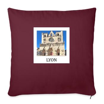Lyon - Sofakissenbezug 45 x 45 cm - Burgunderrot - Vorne