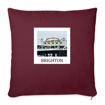 Brighton - Sofa pillowcase 17,3'' x 17,3'' (45 x 45 cm) - burgundy - Front