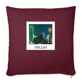 Dallas - Sofa pillowcase 17,3'' x 17,3'' (45 x 45 cm) - burgundy - Front