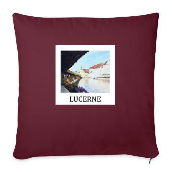 Luzern - Sofakissenbezug 45 x 45 cm - Burgunderrot - Vorne