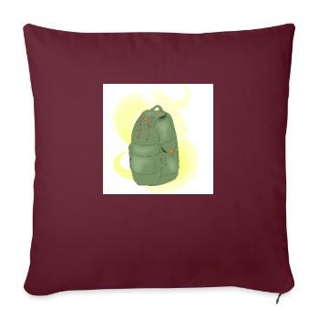 Mountain backpack - Sofa pillowcase 17,3'' x 17,3'' (45 x 45 cm) - burgundy - Front