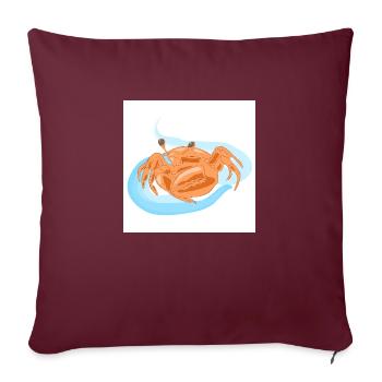 Orange Sea Crab - Sofa pillowcase 17,3'' x 17,3'' (45 x 45 cm) - burgundy - Front