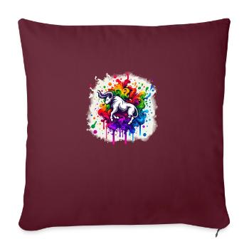 Zodiaque : Taureau - Housse de coussin décorative 45 x 45 cm - bordeaux - Devant