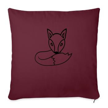 Fox Red Fox Wild Animal Clever Forest Inhabitants - Sofa pillowcase 17,3'' x 17,3'' (45 x 45 cm) - burgundy - Front