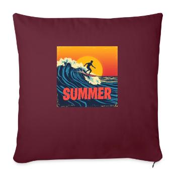 Summer Time - Sofakissenbezug 45 x 45 cm - Burgunderrot - Vorne