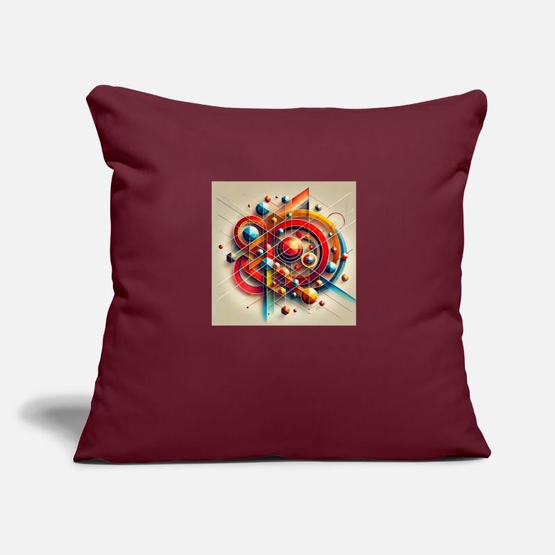 Explosion de couleurs des formes Housse de coussin décorative 45 x 45 cm