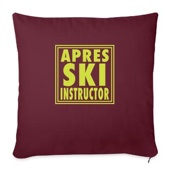 Après Ski Instructor Design - Sofa pillowcase 17,3'' x 17,3'' (45 x 45 cm) - burgundy - Front