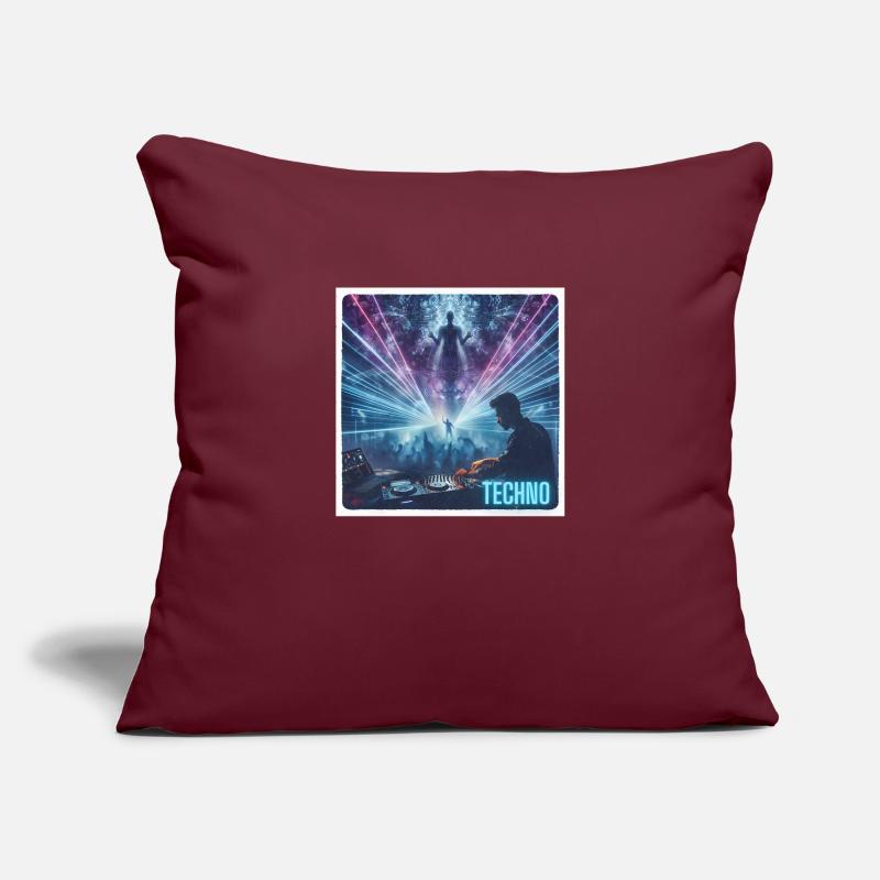 DJ mit Lasershow Sofakissenbezug 45 x 45 cm