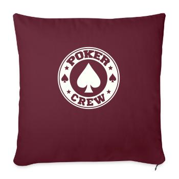 Poker Crew - Sofa pillowcase 17,3'' x 17,3'' (45 x 45 cm) - burgundy - Front