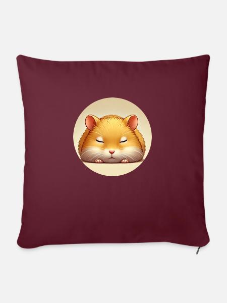 Hamster - Sofakissenbezug 45 x 45 cm - Burgunderrot
