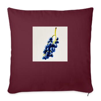 Raisins - Housse de coussin décorative 45 x 45 cm - bordeaux - Devant