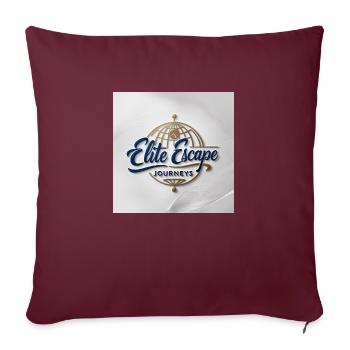 Luxuriöses Logo für Elite-Fluchtreisen - Sofakissenbezug 45 x 45 cm - Burgunderrot - Vorne